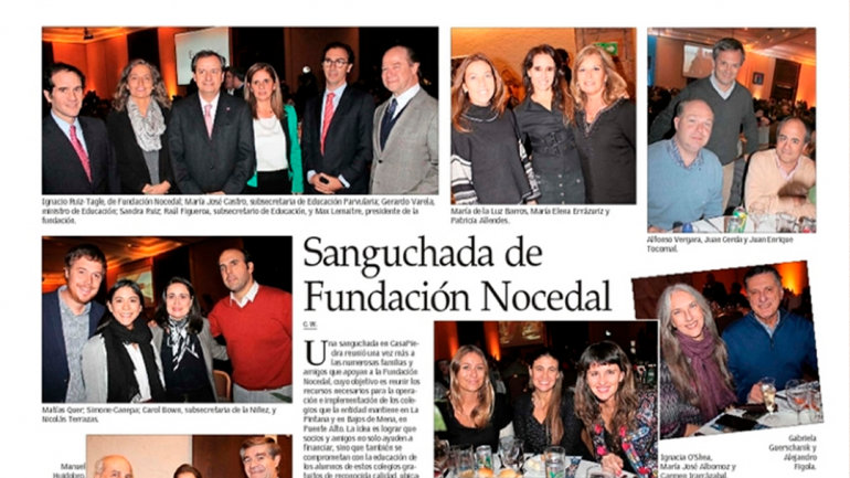 El Mercurio – Sanguchada Fundación Nocedal