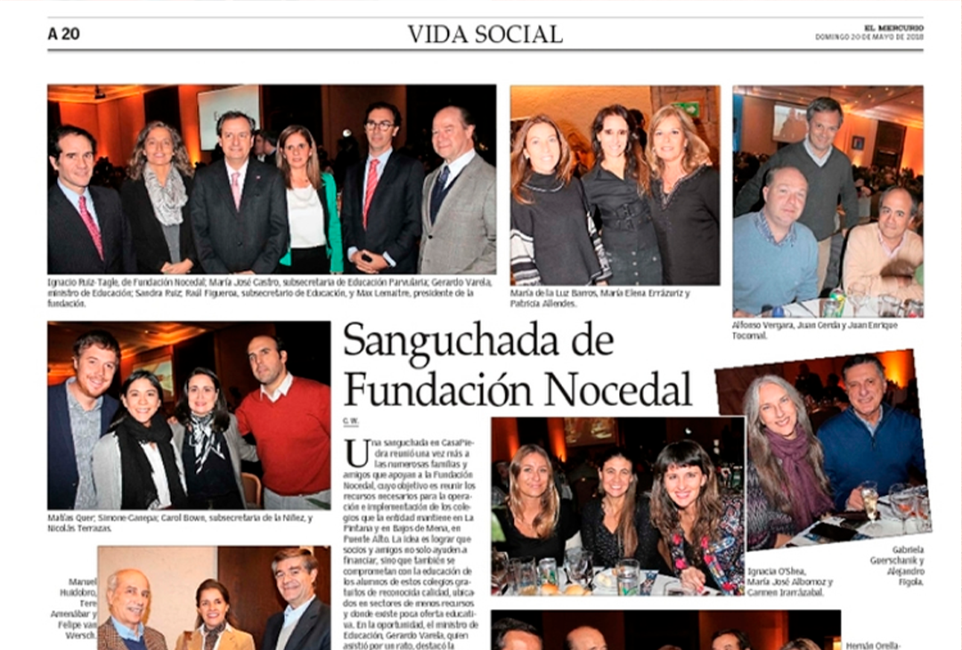 El Mercurio – Sanguchada Fundación Nocedal