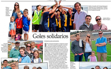 Goles solidarios en Colegio Huinganal