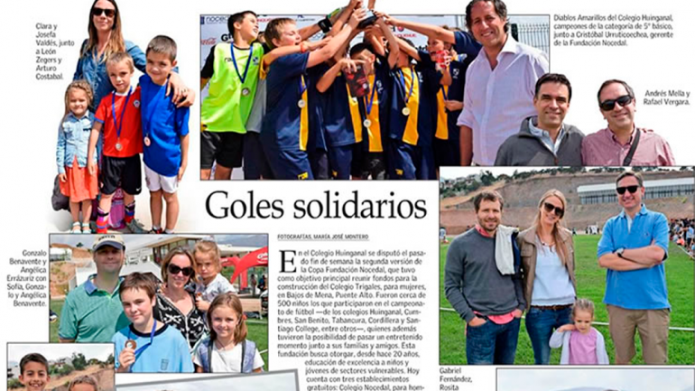 Goles solidarios en Colegio Huinganal