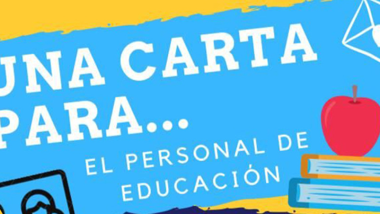 Campaña “Una carta para el personal de educación”: