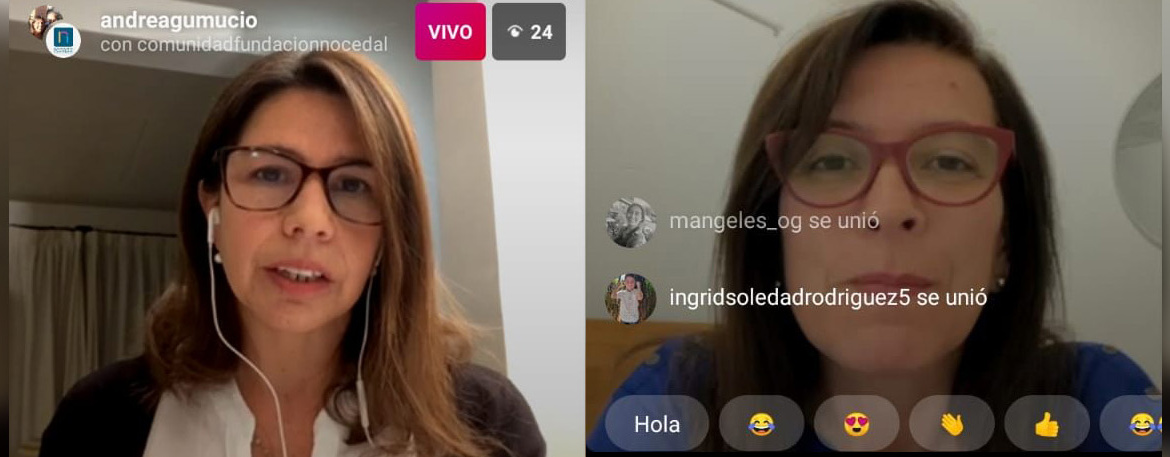 Andrea Gumucio en entrevista a través de Live @comunidadfundaciónnocedal: “La importancia de cuidar a los docentes”