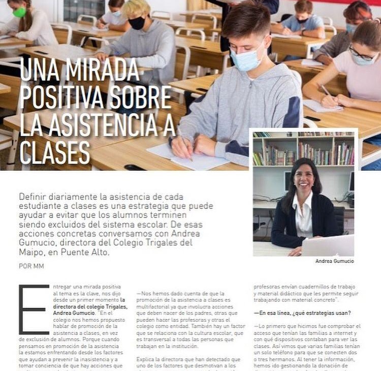 Entrevista Andrea Gumucio en revista Educar agosto