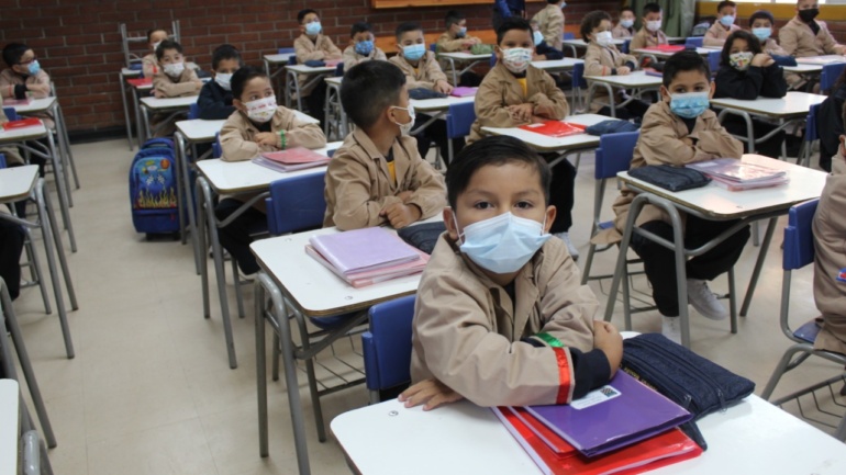 Gran motivación en el regreso a clases presenciales en colegios de Fundación Nocedal