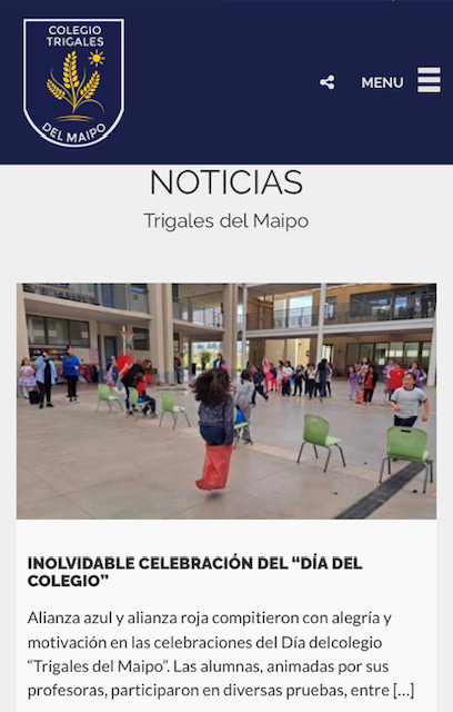 Colegio Trigales del Maipo presenta su página web